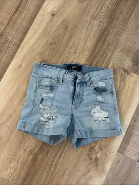 Aeropostale Light Blue Distressed Denim Shorts - Girls